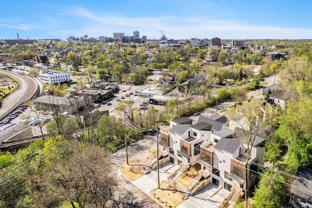 birds eye view of property featuring a view of city