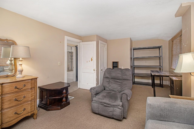 sitting room with carpet