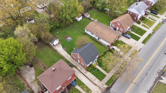 aerial perspective of suburban area