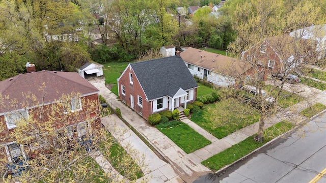 aerial view of property's location