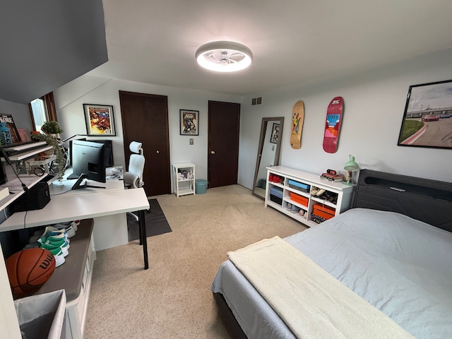 55535 Woody Ln, South Lyon, MI 48178 - bedroom with an office area and light colored carpet