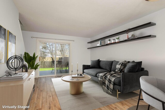 living room featuring wood finished floors