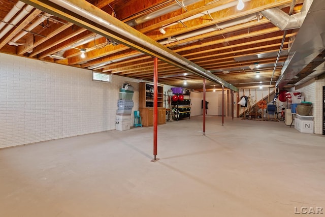 3136 Planeview Dr, Adrian, MI 49221 - below grade area with brick wall