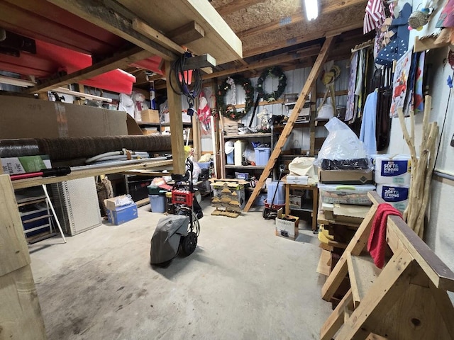 view of storage area