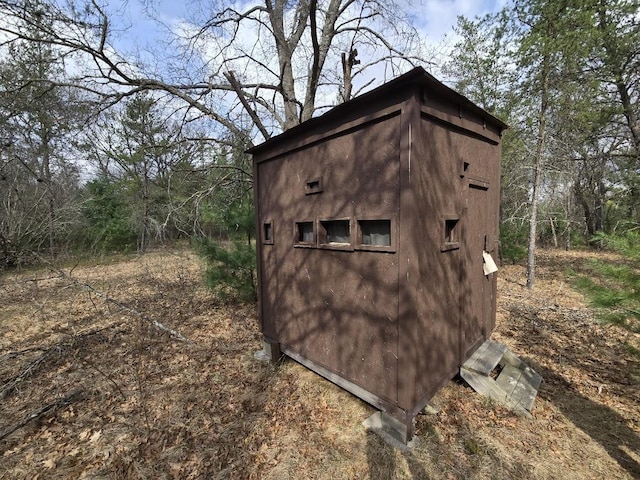view of shed