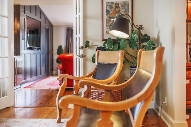 interior space with wood-type flooring