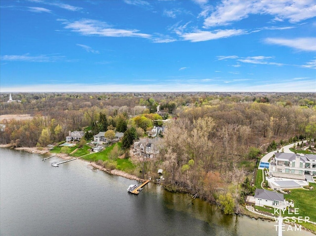 2630 Reeds Lake Ct SE, Grand Rapids, MI 49506 - aerial view of a large body of water and a forest