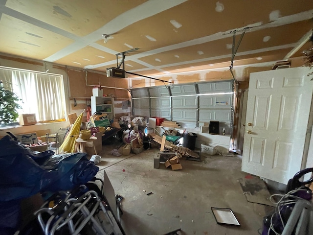 garage featuring a garage door opener