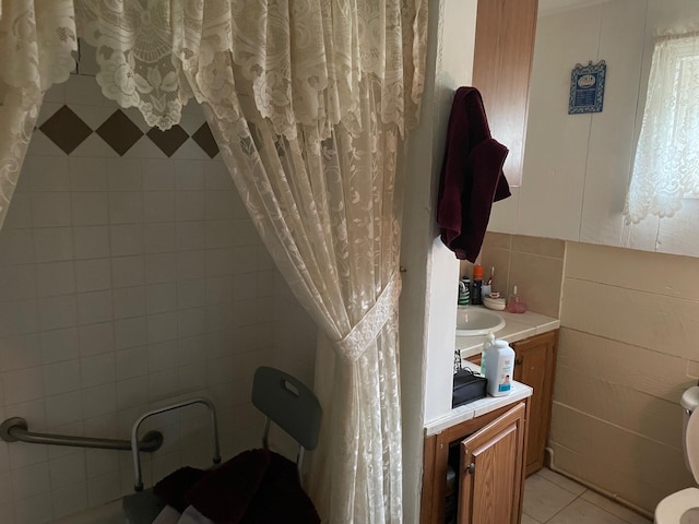 16206 Peters Farm Rd, Irons, MI 49644 - bathroom with vanity, tile patterned flooring, and toilet