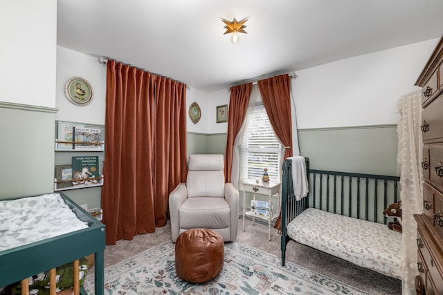 bedroom with carpet floors