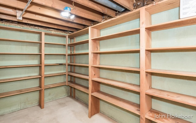 view of storage area