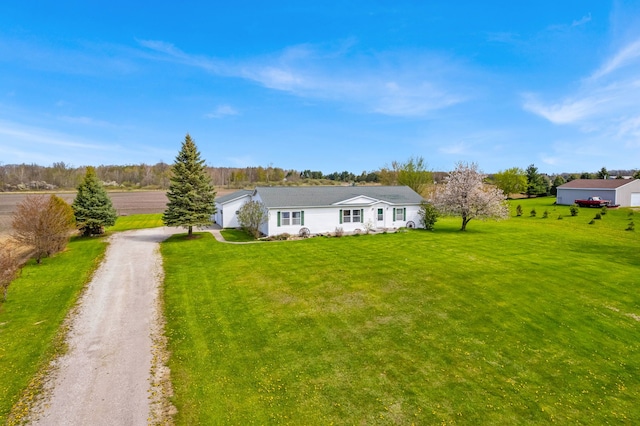 2326 Burnsline Rd, Brown City, MI 48416 - view of front facade featuring a front lawn and driveway