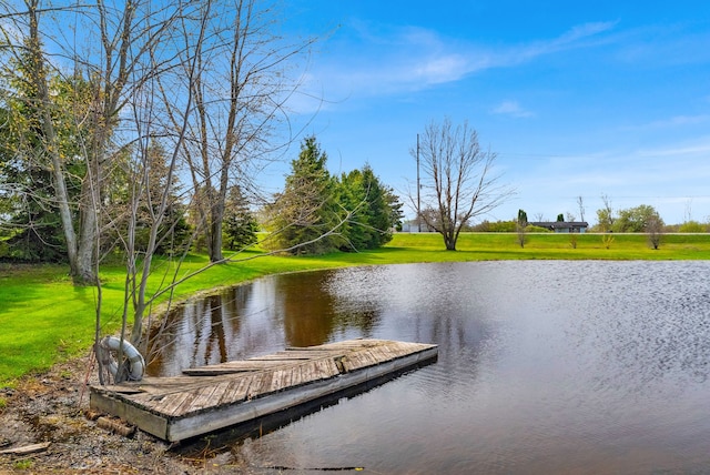 2326 Burnsline Rd, Brown City, MI 48416 - view of home's community with a yard, a floating dock, and a water view