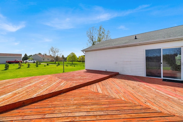 2326 Burnsline Rd, Brown City, MI 48416 - deck featuring a lawn