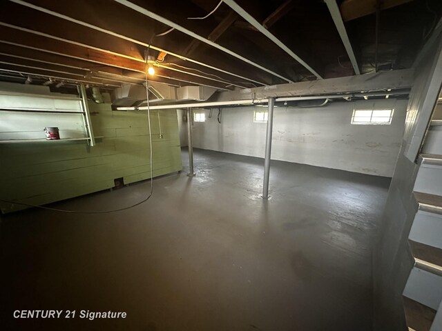 view of basement