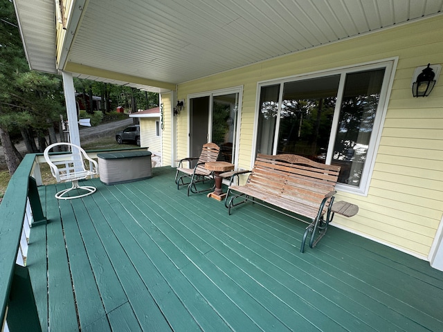 5940 Oak Rd, Rose City, MI 48654 - view of wooden deck