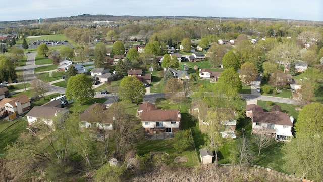 aerial view with a residential view
