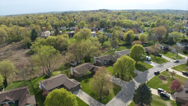 drone / aerial view featuring a residential view