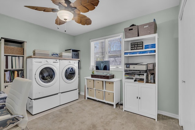 1704 Little Dr, Horton, MI 49246 - washroom with laundry area, carpet, independent washer and dryer, and baseboards
