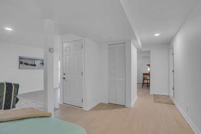 1704 Little Dr, Horton, MI 49246 - bedroom with recessed lighting, baseboards, and light wood finished floors