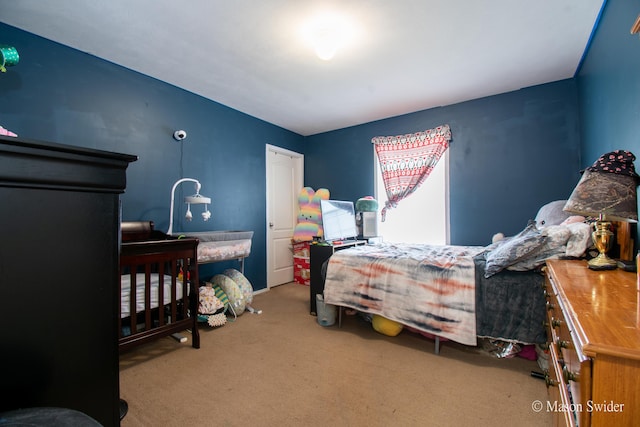 bedroom with carpet floors