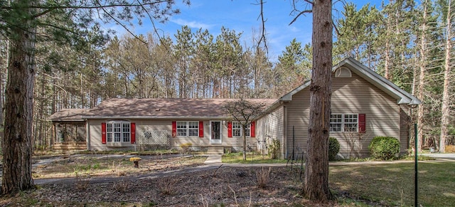view of ranch-style home