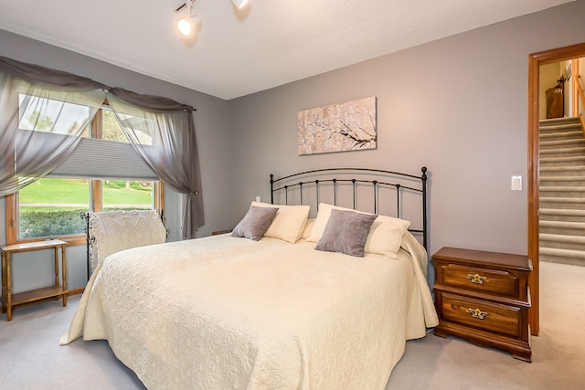 bedroom featuring carpet