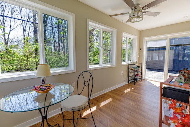 sunroom / solarium with plenty of natural light