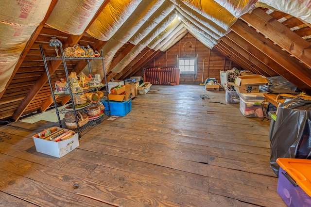 view of attic