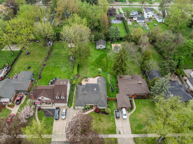 drone / aerial view featuring a residential view