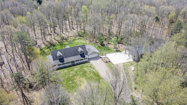 aerial view with a view of trees