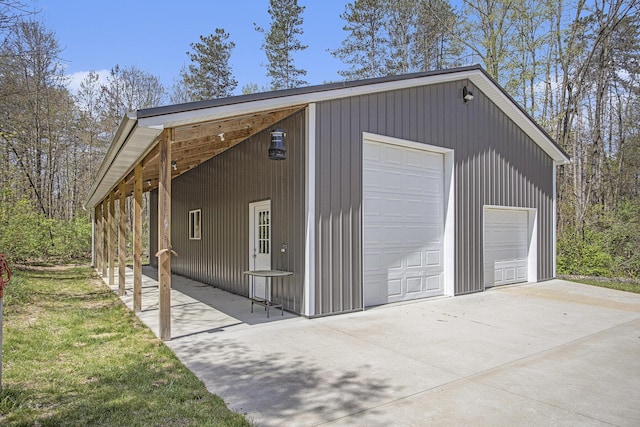 garage with a garage