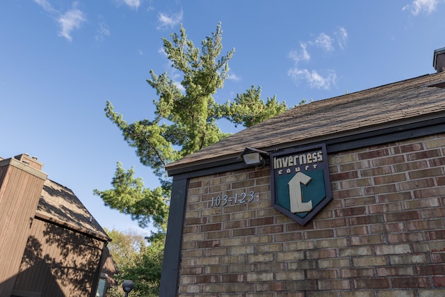 exterior details with brick siding