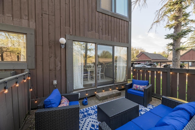 deck with a patio and outdoor lounge area