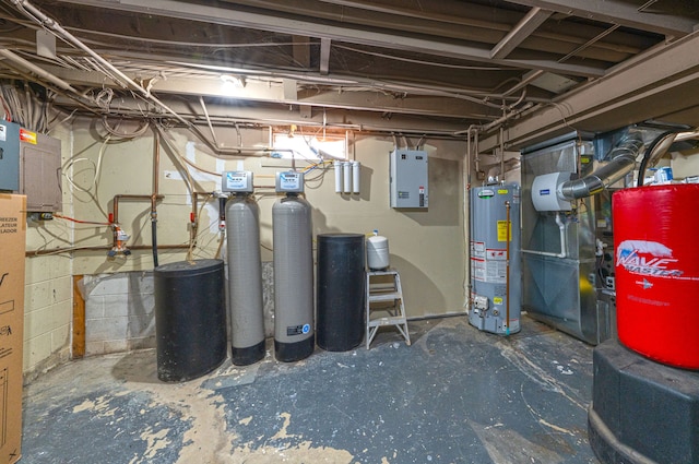 1205 Mckail Rd, Leonard, MI 48367 - utility room with water heater and electric panel