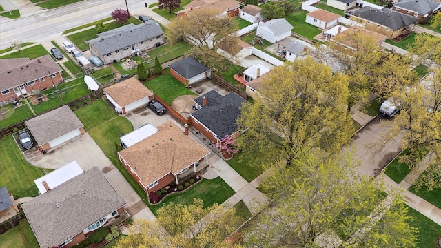 aerial view featuring a residential view