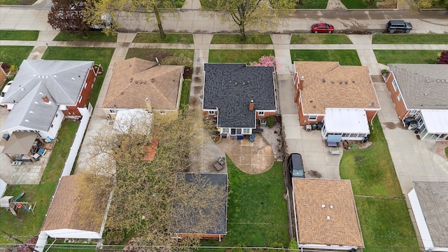 bird's eye view featuring a residential view
