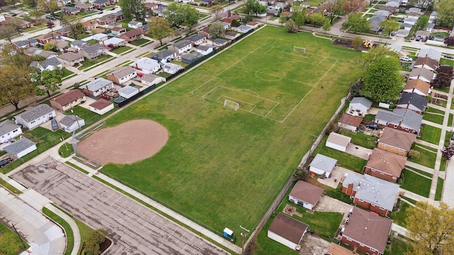 drone / aerial view with a residential view