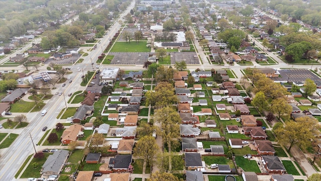 aerial view with a residential view