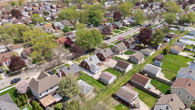 bird's eye view with a residential view