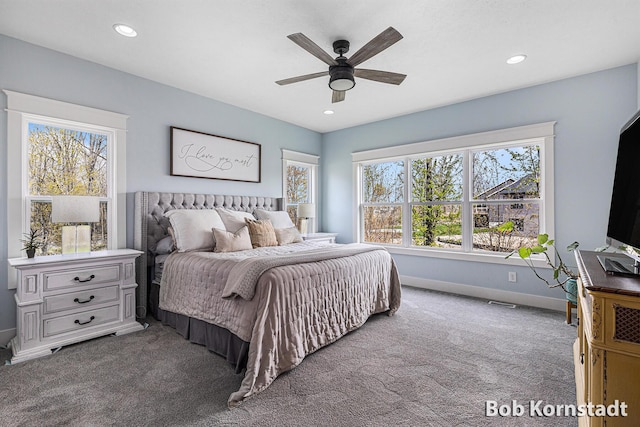 3779 Mesa Verde Dr, Hudsonville, MI 49426 - bedroom featuring recessed lighting, baseboards, multiple windows, and carpet