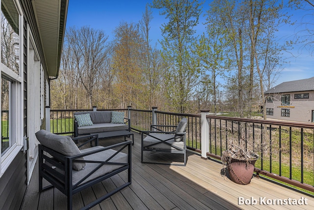 3779 Mesa Verde Dr, Hudsonville, MI 49426 - wooden deck with an outdoor living space