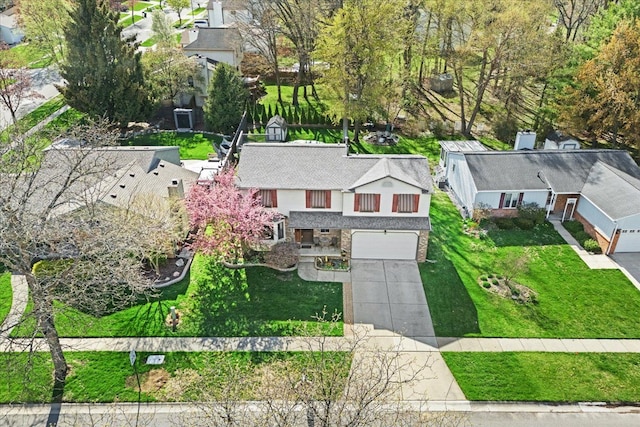 drone / aerial view featuring a residential view