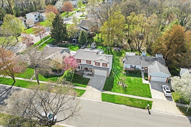 bird's eye view featuring a residential view