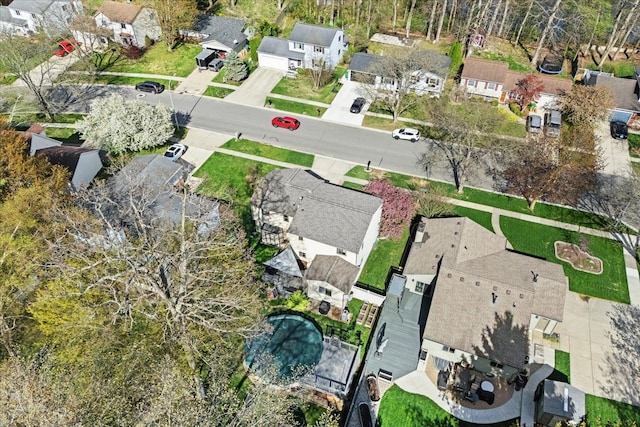 aerial view featuring a residential view