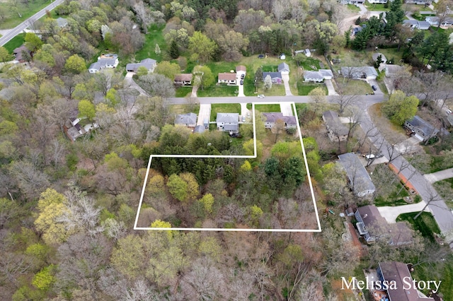 birds eye view of property featuring a residential view