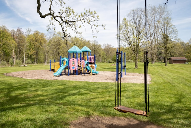 11599 Erins Way, Romeo, MI 48065 - community jungle gym with a yard