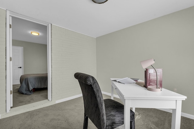 19950 Gilchrist St, Detroit, MI 48235 - office area featuring carpet floors and baseboards