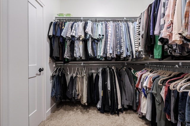 view of walk in closet