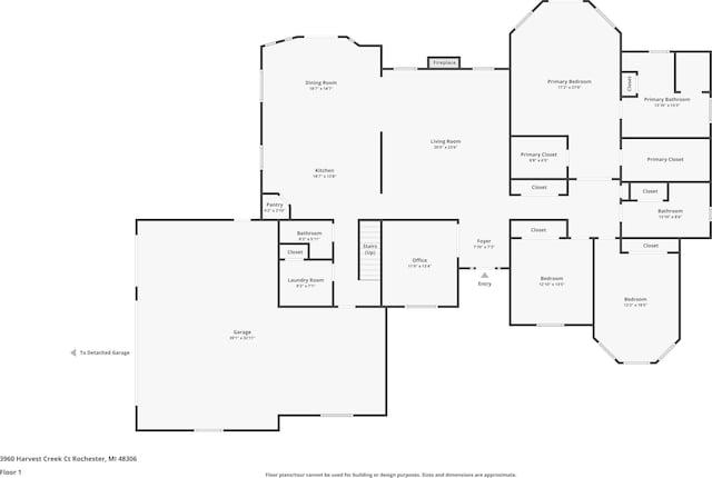 3960 Harvest Creek Ct, Rochester, MI 48306 - plan